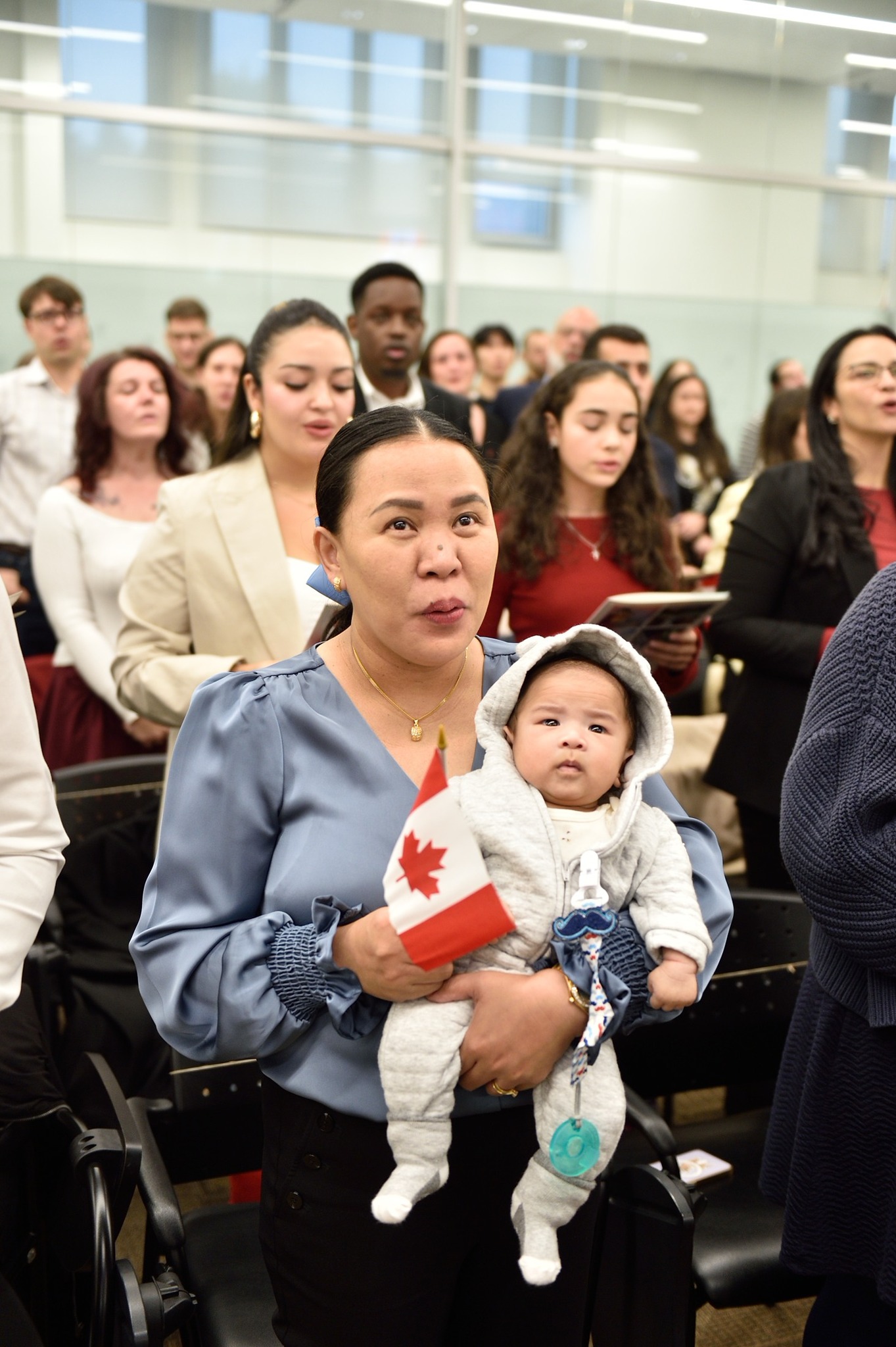 Staff and contractors at work